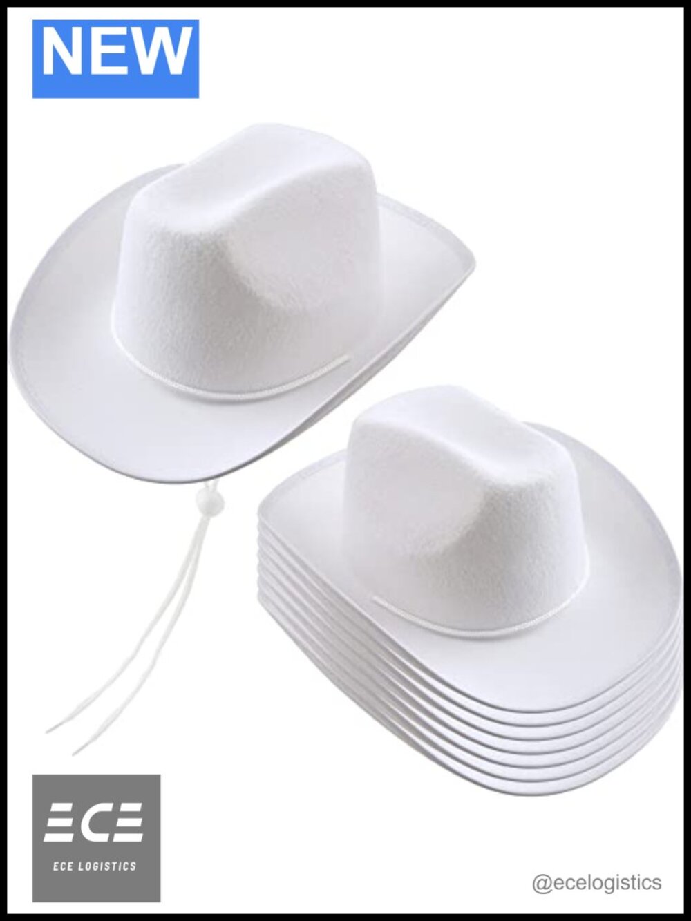 8 Pack Kids Felt Cowboy Hats Adjustable Western Party Costume